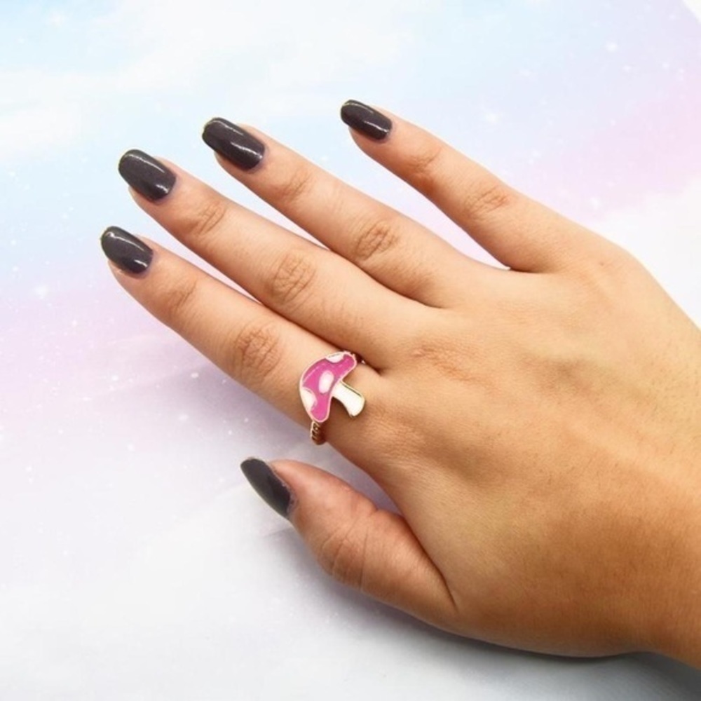 Pink Mushroom Ring - Picture 4 of 4